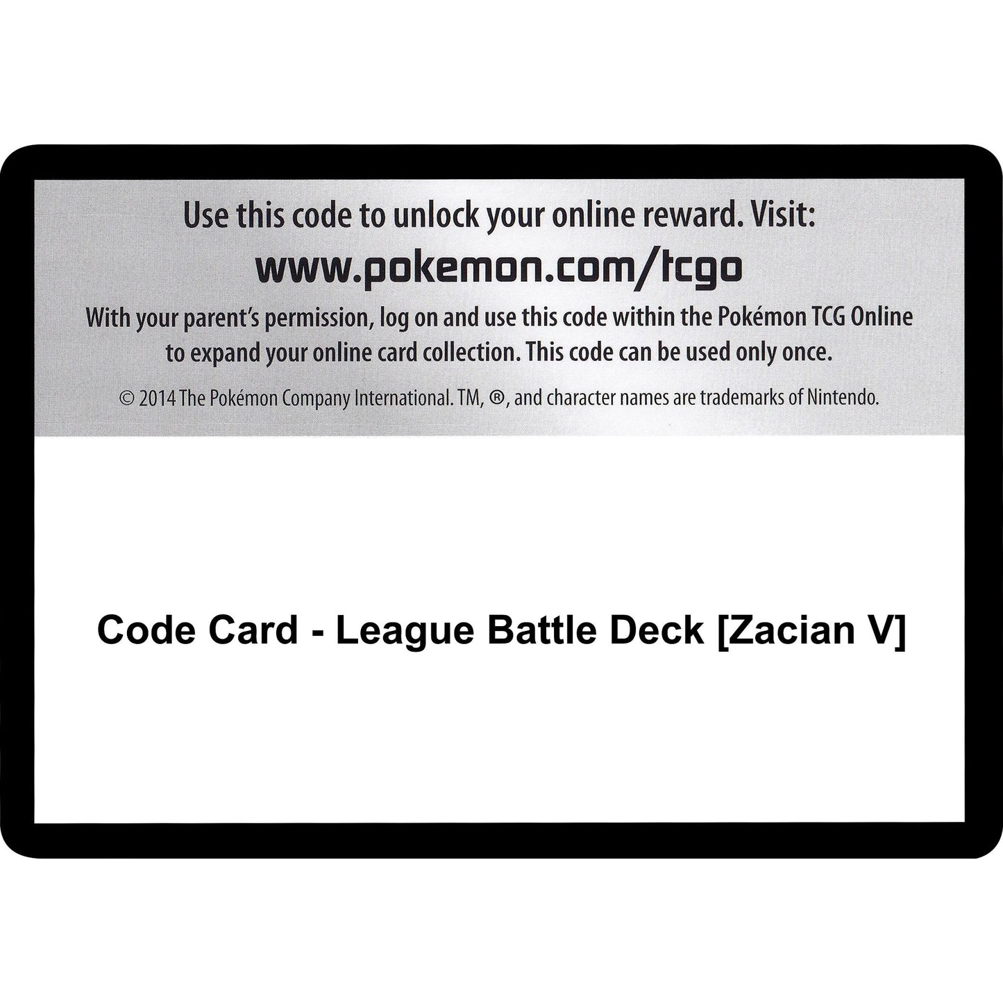 Image for Code Card - League Battle Deck [Zacian V] (MCAP) - Pokemon