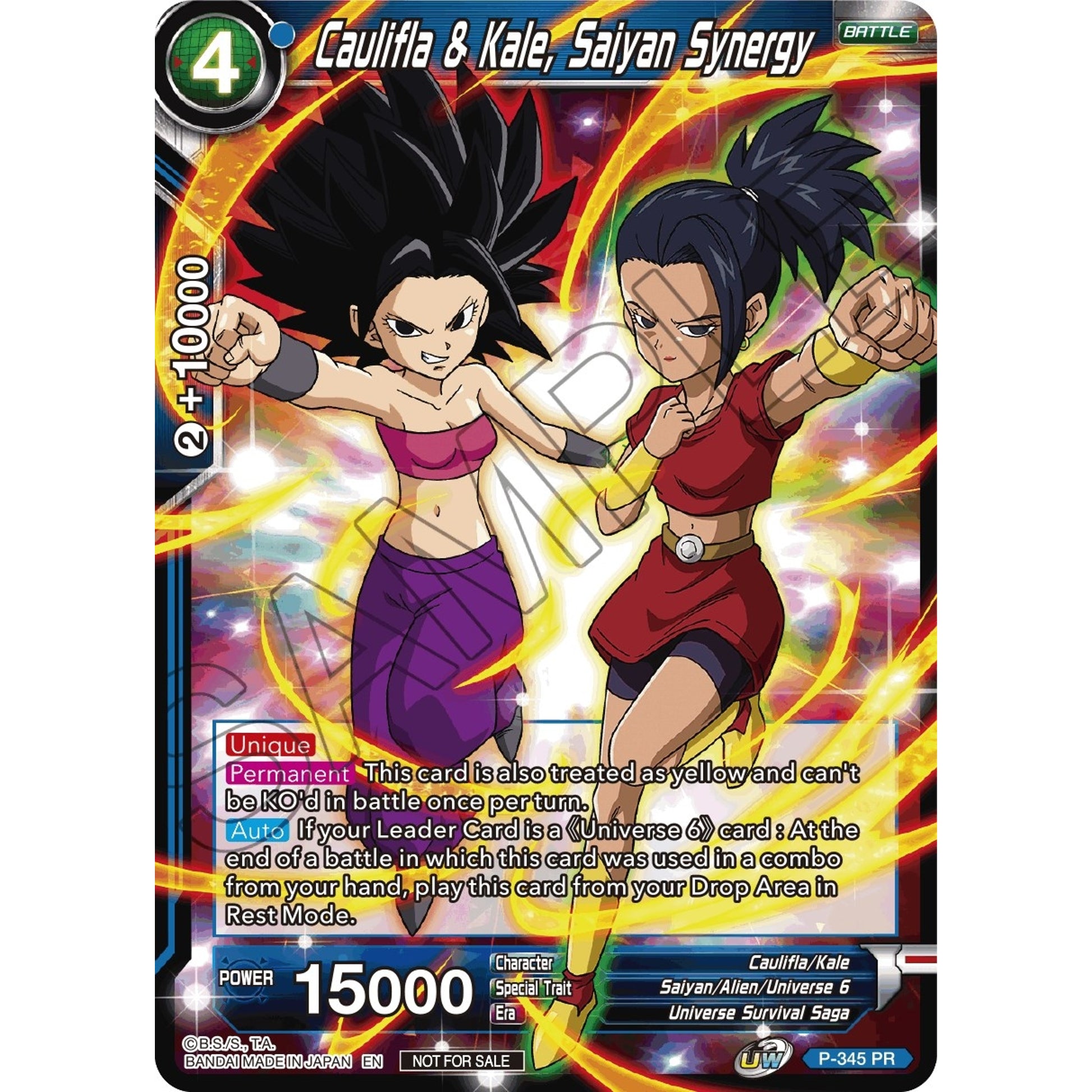 Image for Caulifla & Kale, Saiyan Synergy (P-345) (TPR) - Dragon Ball Super: Masters
