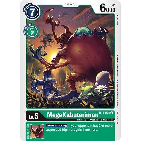 Image for MegaKabuterimon (Official Tournament Pack Vol.3) (BT1-076 U) (BT01-03A) - Digimon Card Game