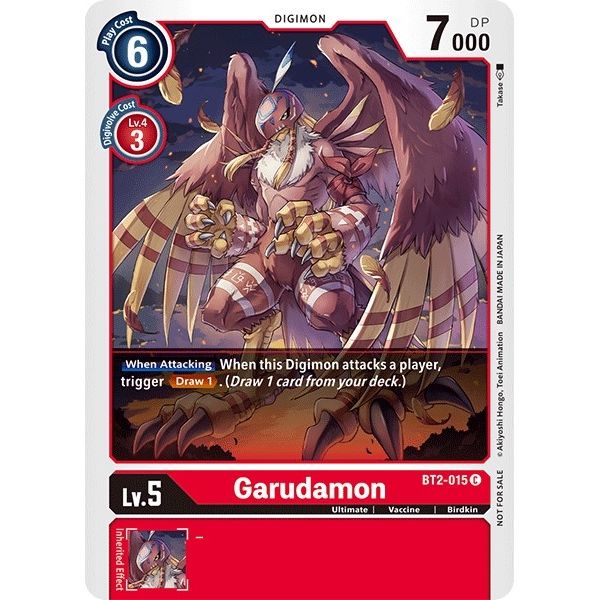 Image for Garudamon - BT2-015 (Official Tournament Pack Vol.3) (BT2-015 C) (BT01-03A) - Digimon Card Game