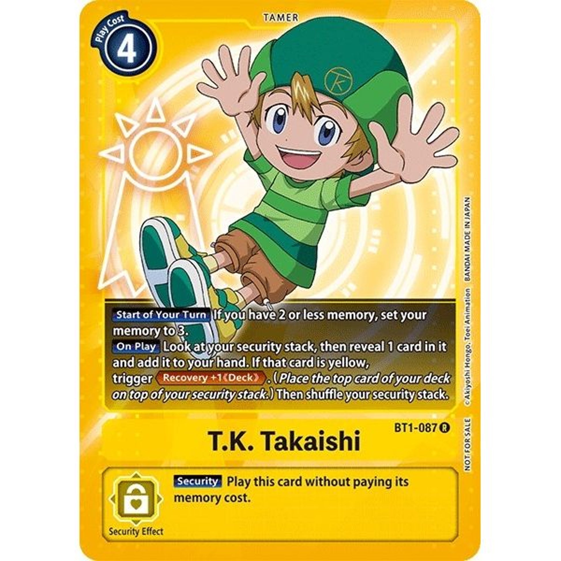 Image for T.K. Takaishi (Official Tournament Pack Vol.3) (BT1-087 R) (BT01-03A) - Digimon Card Game
