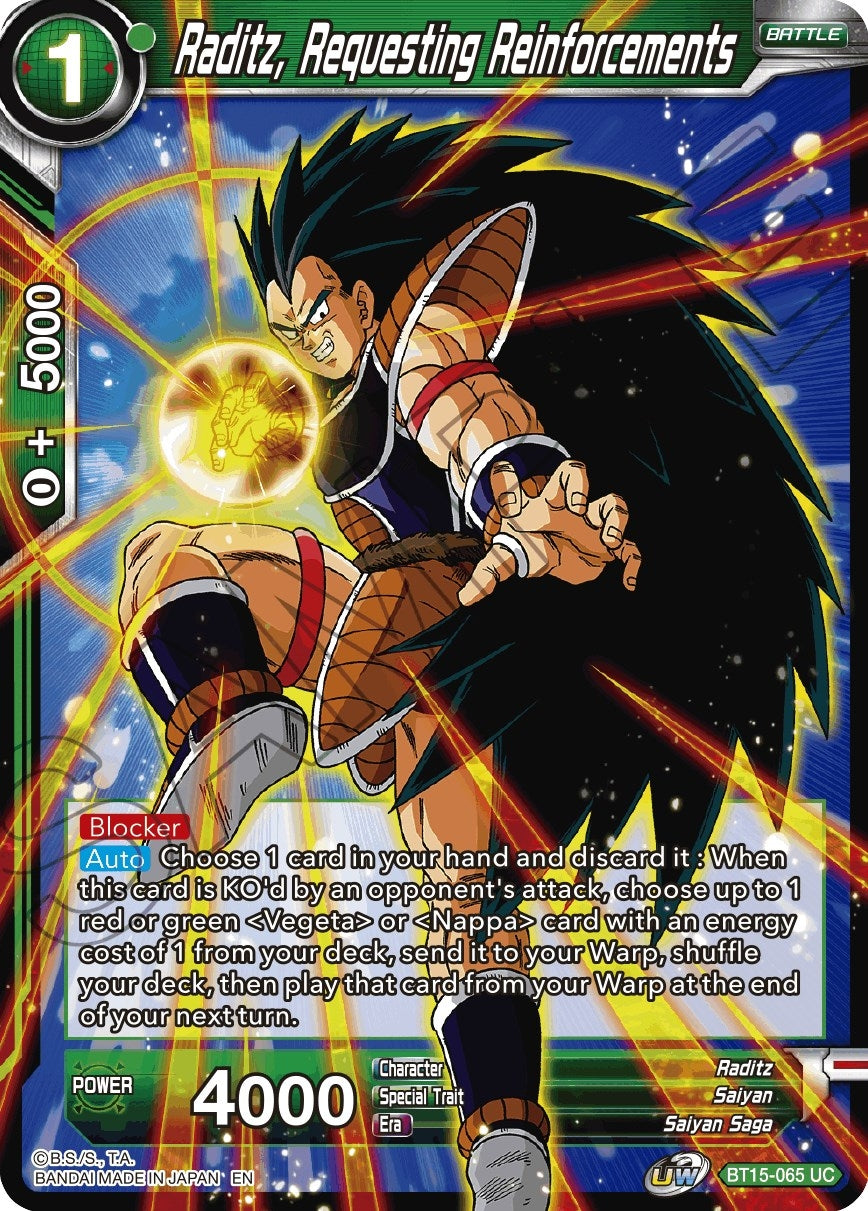 Image for Raditz, Requesting Reinforcements (BT15-065) (DBS-B15) - Dragon Ball Super: Masters