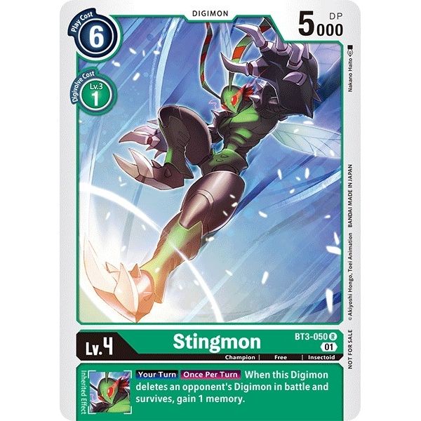 Image for Stingmon (Winner Pack Double Diamond) (BT3-050 R) (BT01-03A) - Digimon Card Game