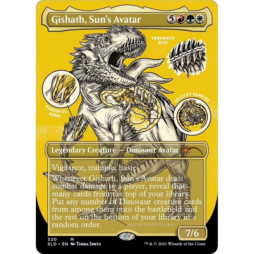 Image for Gishath, Sun's Avatar (Foil Etched) (320) (SLD) - Magic: The Gathering