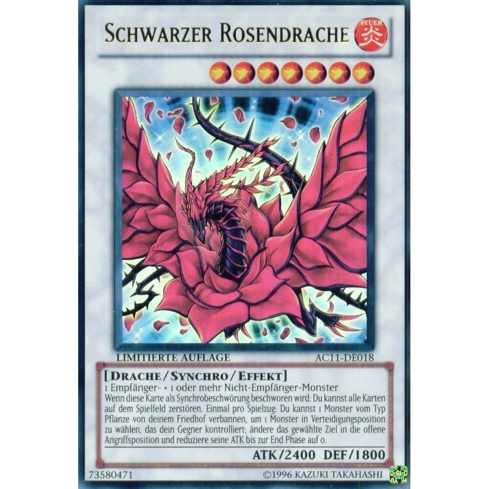Image for Black Rose Dragon (German) - "Schwarzer Rosendrache" (AC11-DE018) (AC11) - YuGiOh