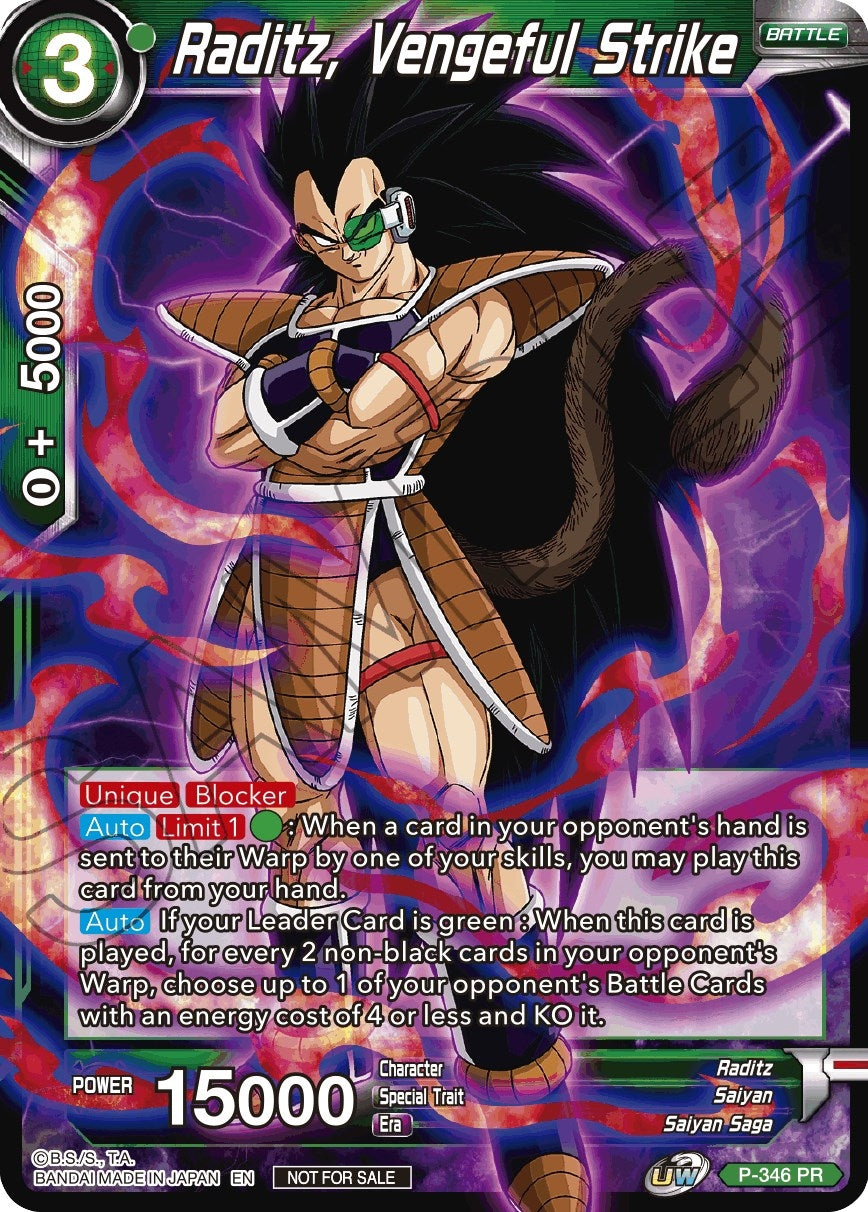 Image for Raditz, Vengeful Strike (P-346) (TPR) - Dragon Ball Super: Masters