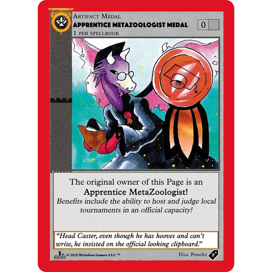 Image for Apprentice Metazoologist Medal (MEDALS) - MetaZoo