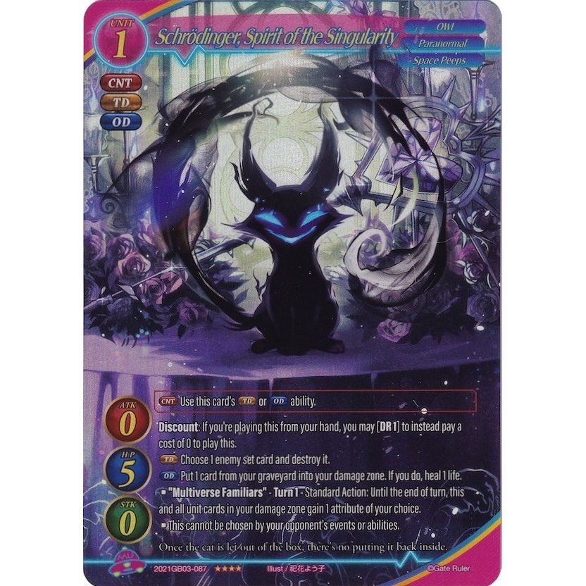 Image for Schrodinger, Spirit of the Singularity (Full Art) (2021GB03-087) (GB03) - Gate Ruler