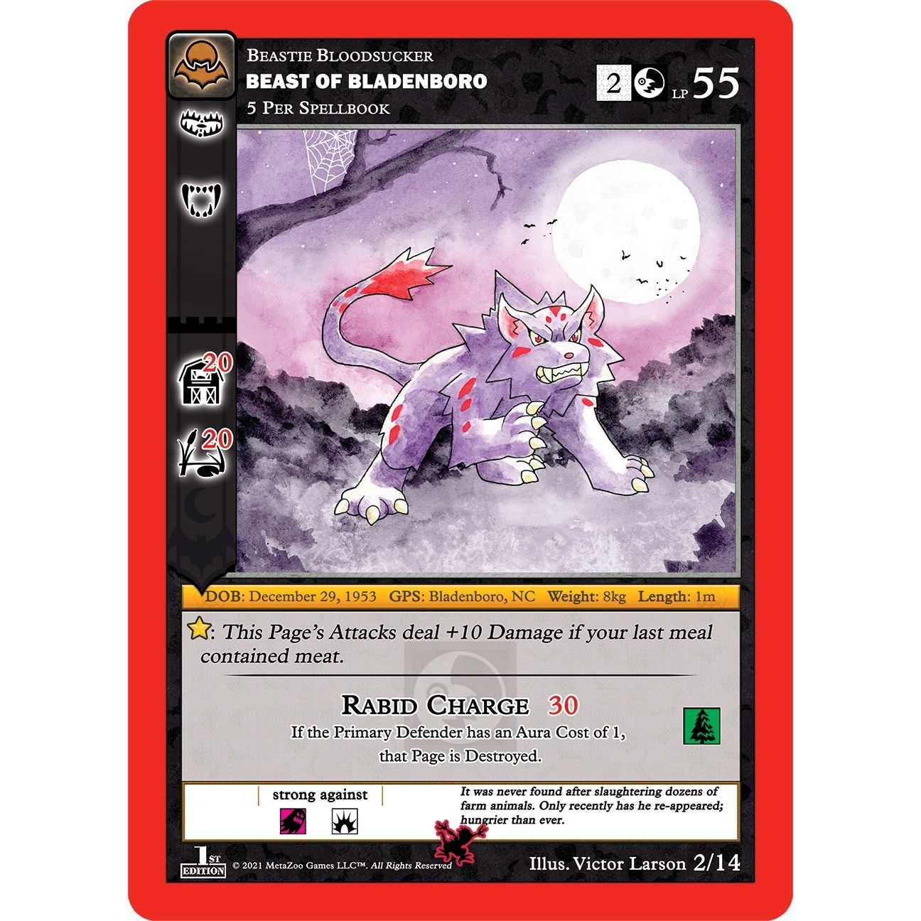 Image for Beast of Bladenboro (2/14) (NFFE-RE) - MetaZoo