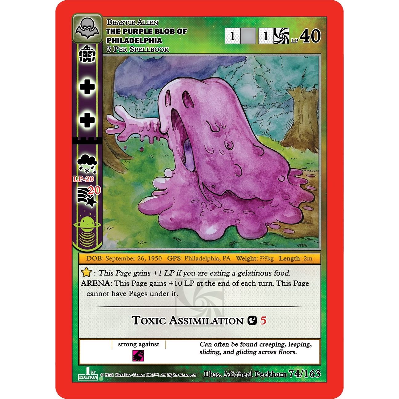 Image for The Purple Blob Of Philadelphia (74/163) (NFFE) - MetaZoo