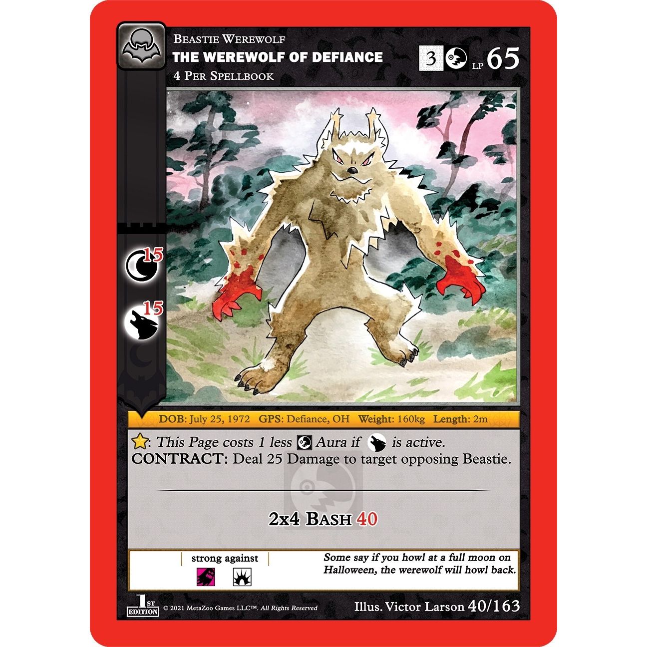 Image for The Werewolf Of Defiance (40/163) (NFFE) - MetaZoo