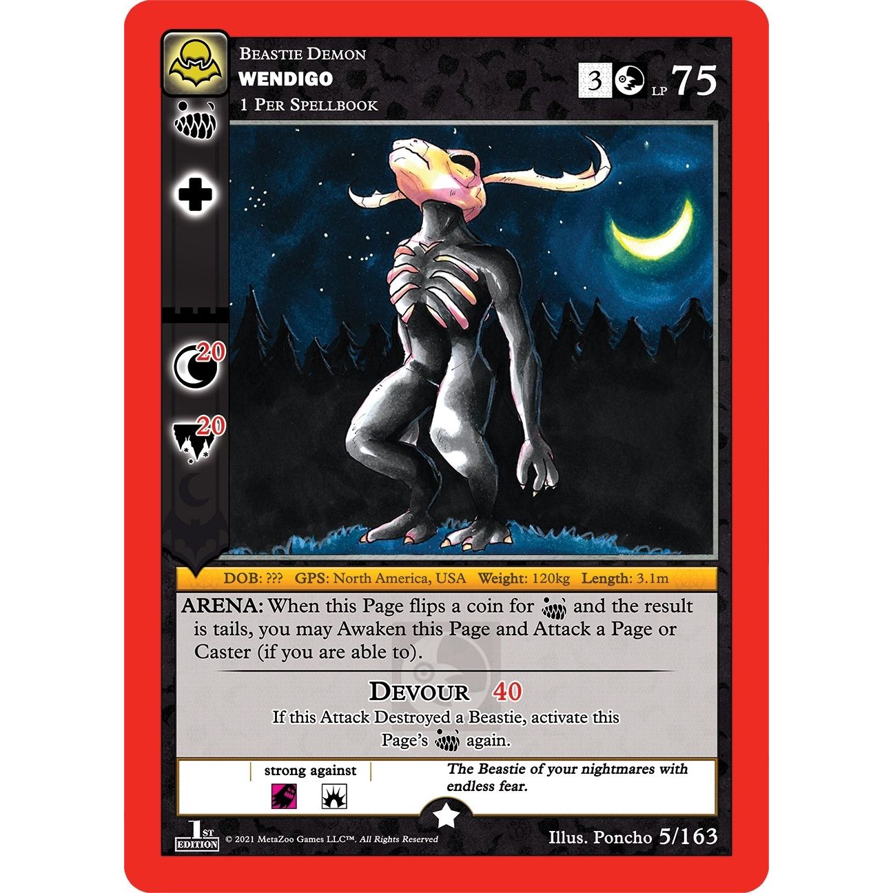 Image for Wendigo (5/163) (NFFE) - MetaZoo