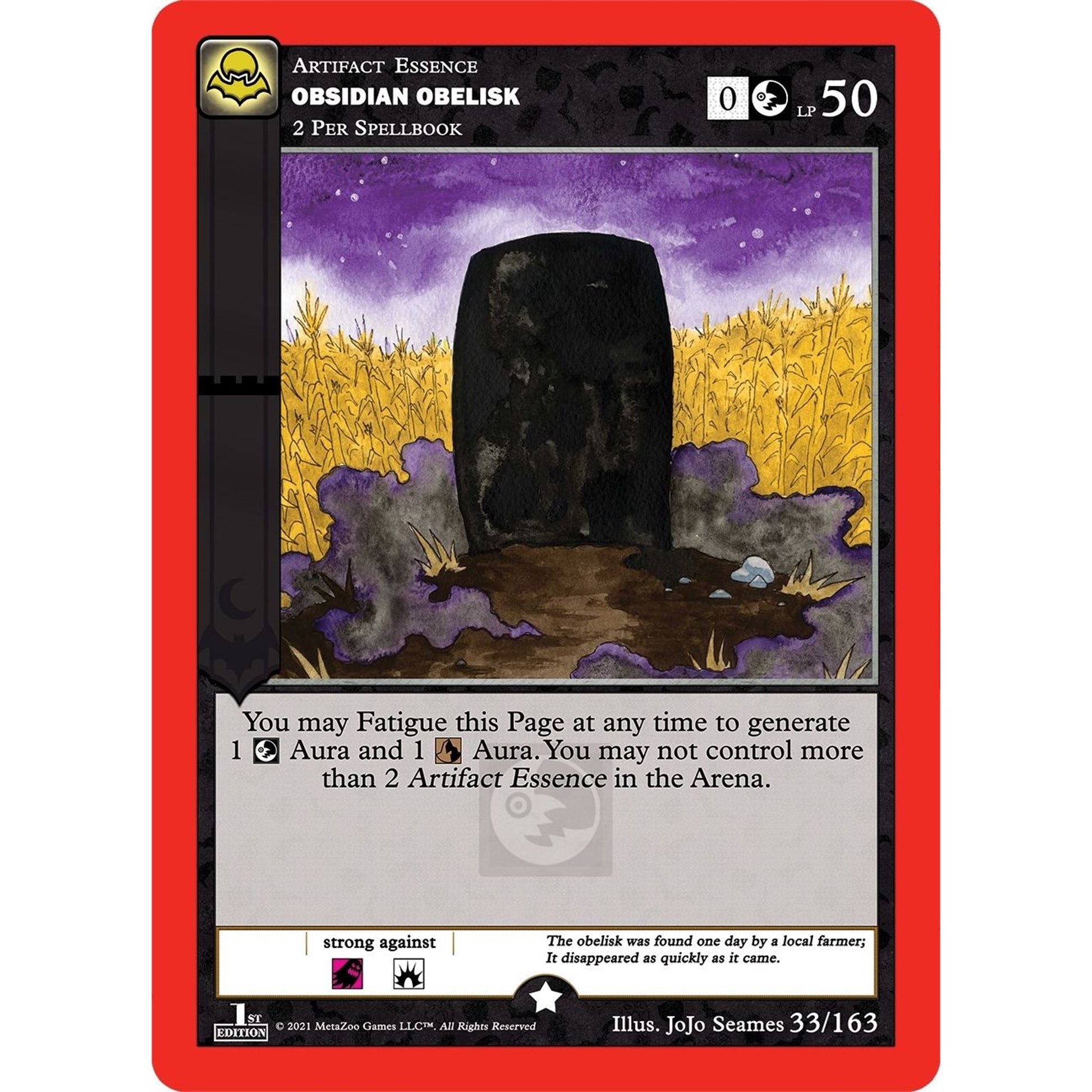 Image for Obsidian Obelisk (33/163) (NFFE) - MetaZoo