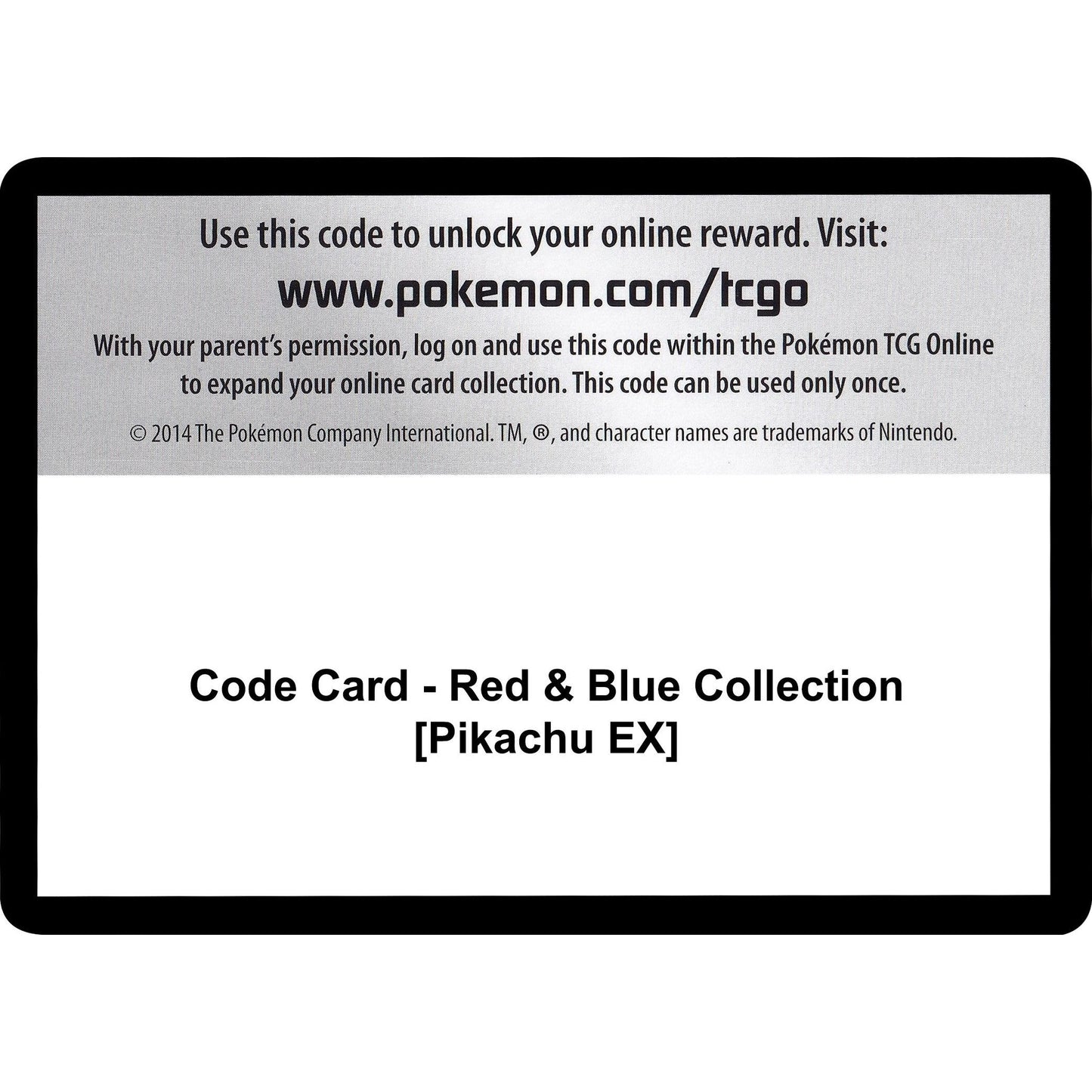 Image for Code Card - Red & Blue Collection [Pikachu EX] (GEN) - Pokemon