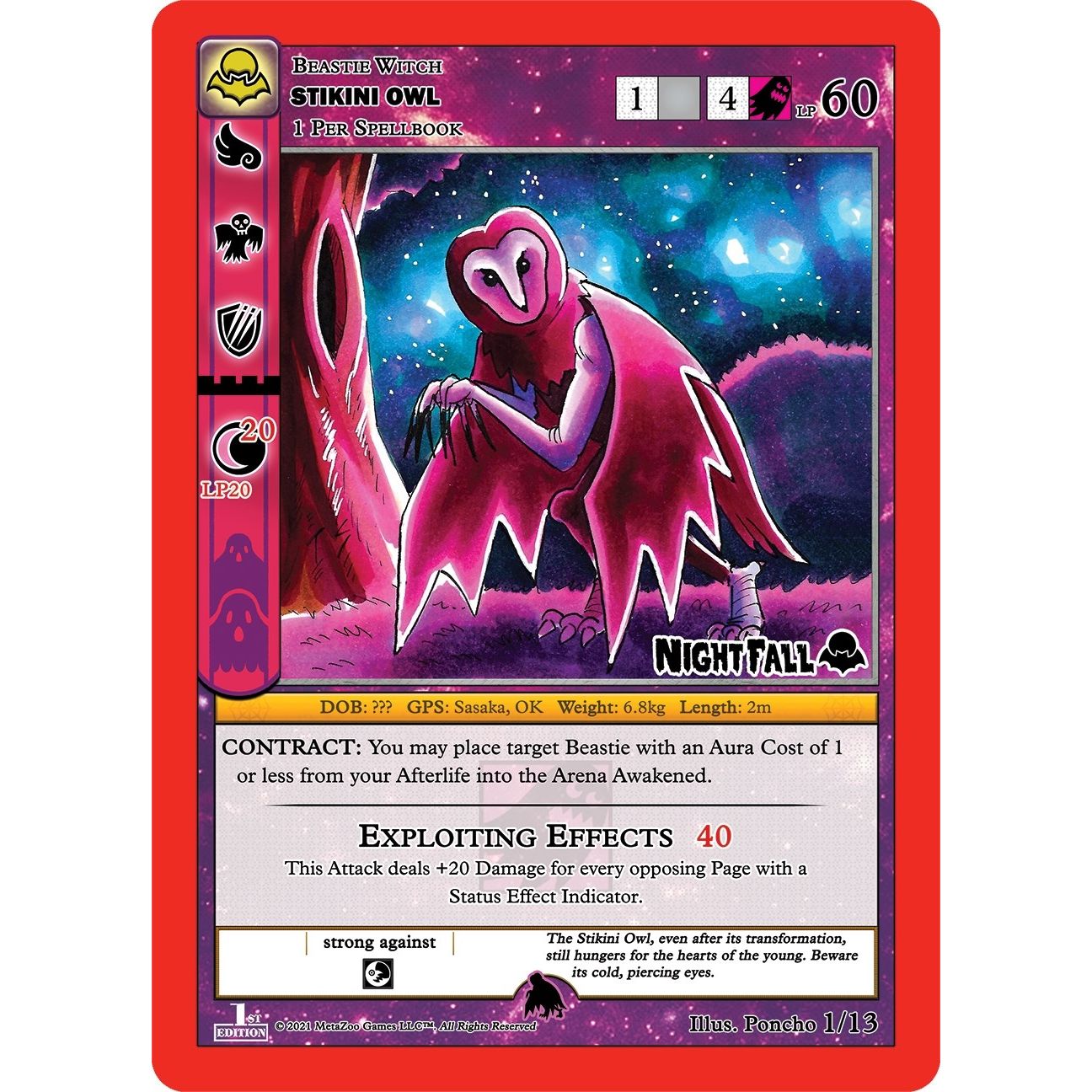 Image for Stikini Owl (1/13) (NFFE-TD) - MetaZoo