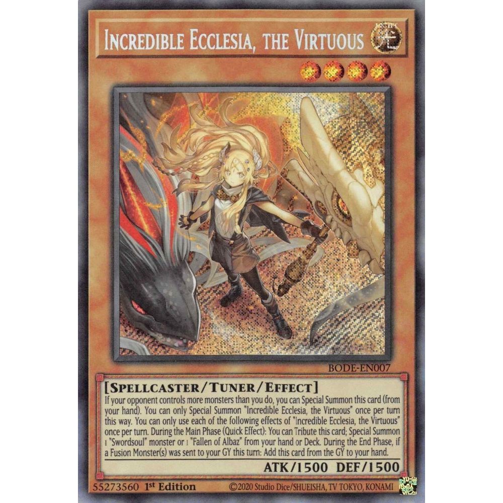 Image for Incredible Ecclesia, the Virtuous (BODE-EN007) (BODE) - YuGiOh