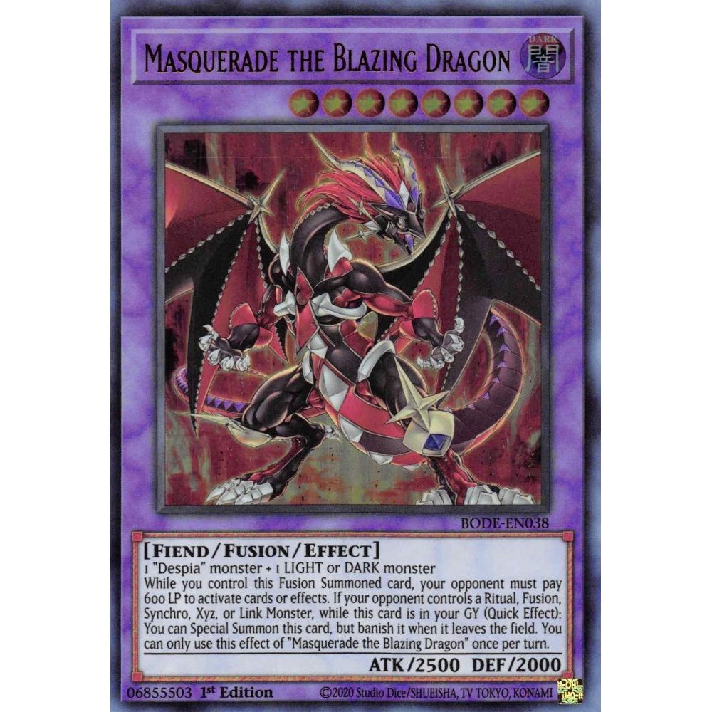 Image for Masquerade the Blazing Dragon (BODE-EN038) (BODE) - YuGiOh