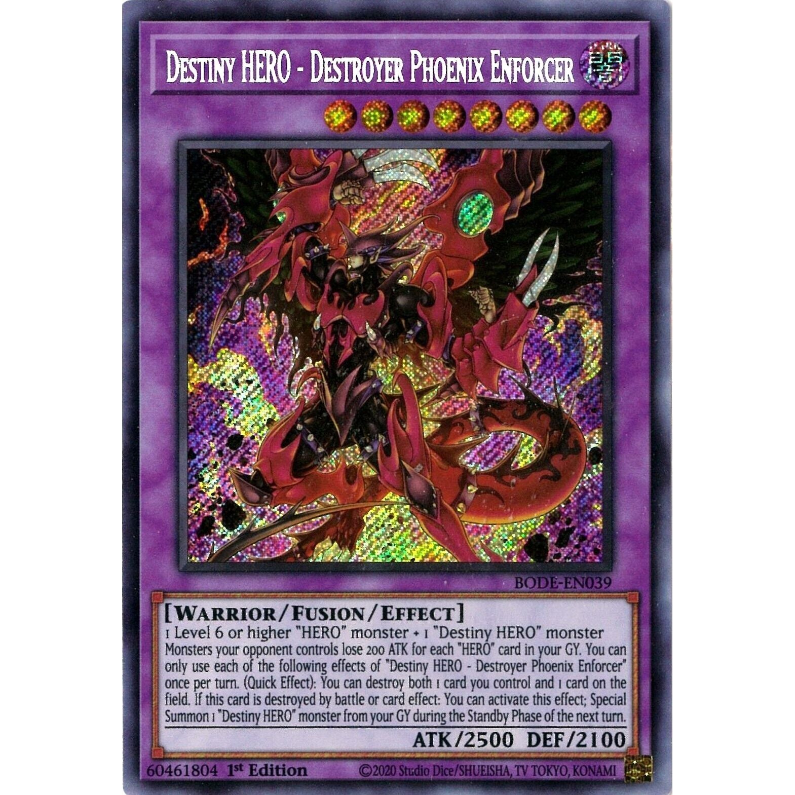 Image for Destiny HERO - Destroyer Phoenix Enforcer (BODE-EN039) (BODE) - YuGiOh