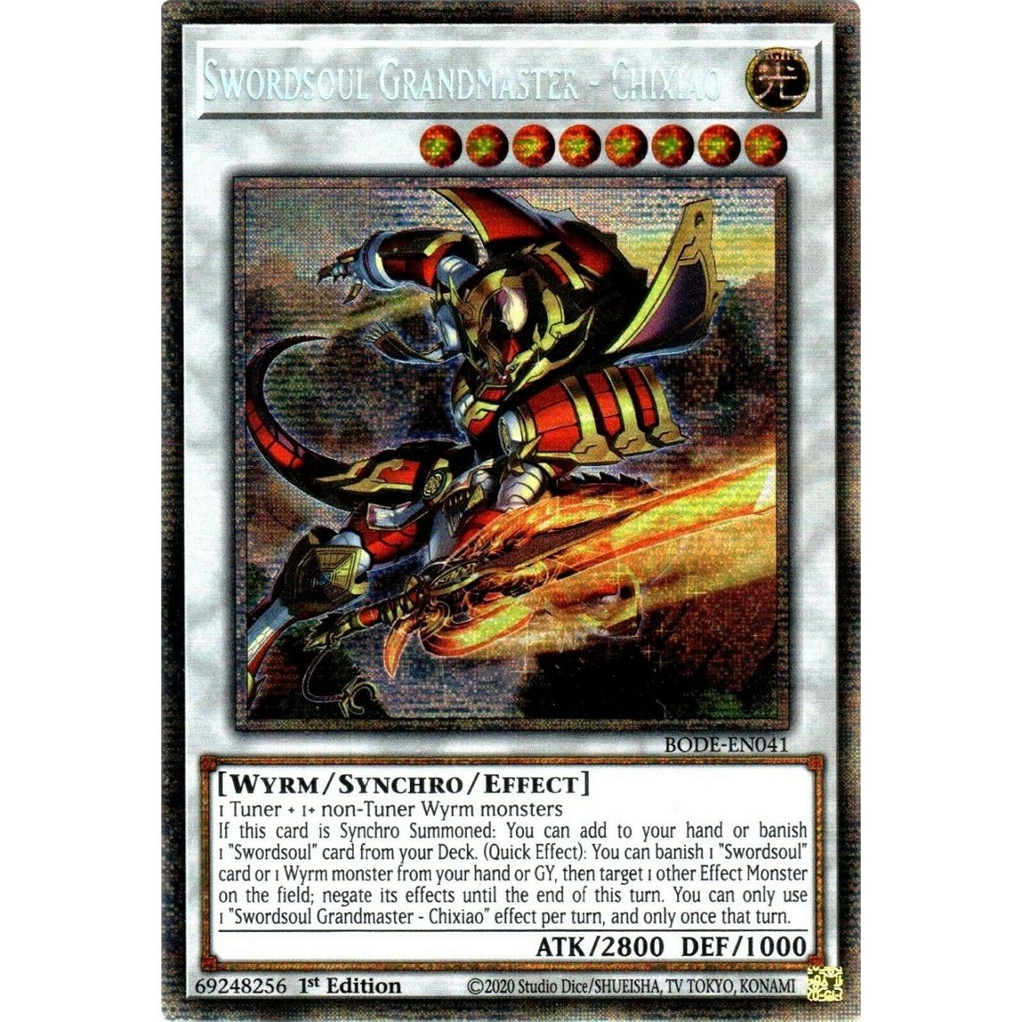 Image for Swordsoul Grandmaster - Chixiao (Starlight Rare) (BODE-EN041) (BODE) - YuGiOh