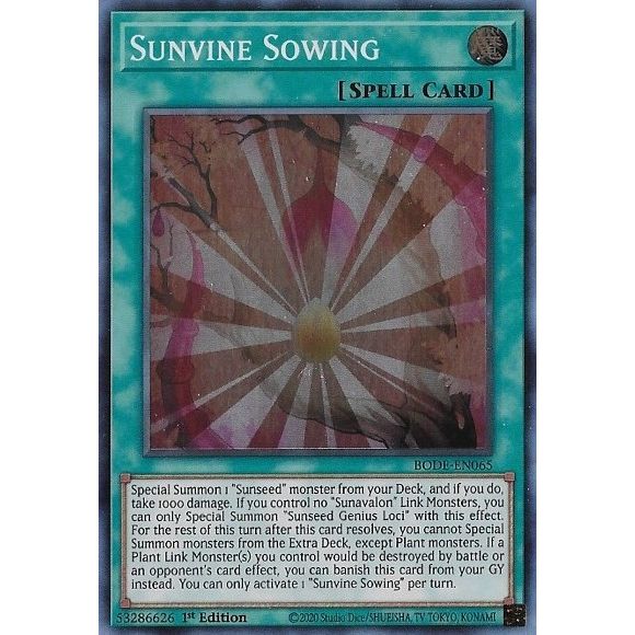 Image for Sunvine Sowing (BODE-EN065) (BODE) - YuGiOh