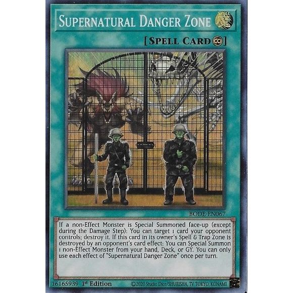 Image for Supernatural Danger Zone (BODE-EN067) (BODE) - YuGiOh