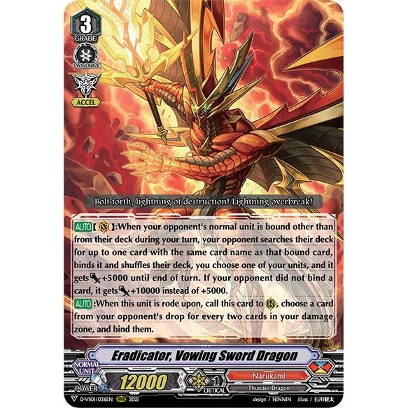 Image for Eradicator, Vowing Sword Dragon (D-VS01/036EN) (D-VS01) - Cardfight Vanguard