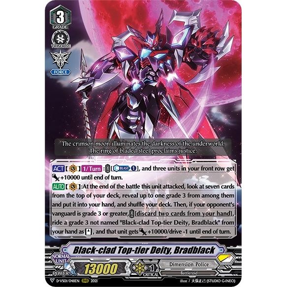 Image for Black-clad Top-tier Deity, Bradblack (D-VS01/048EN) (D-VS01) - Cardfight Vanguard