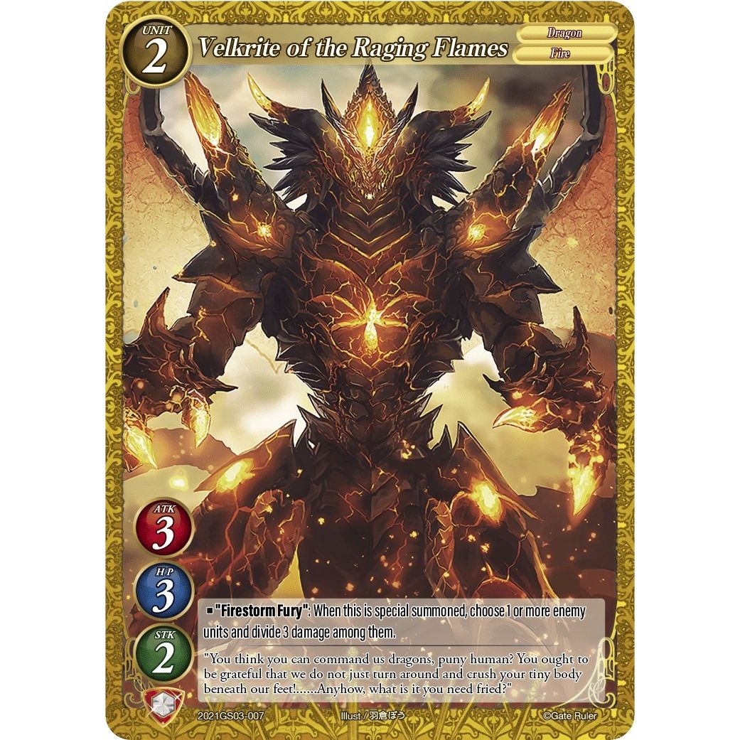 Image for Velkrite of the Raging Flames (2021GS03-007) (S04) - Gate Ruler