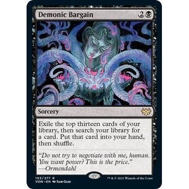Image for Demonic Bargain (103) (VOW) - Magic: The Gathering