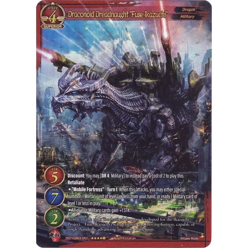 Image for Draconoid Dreadnaught "Fuse-Ikazuchi" (Full Art) (2021GB03-057) (GB03) - Gate Ruler