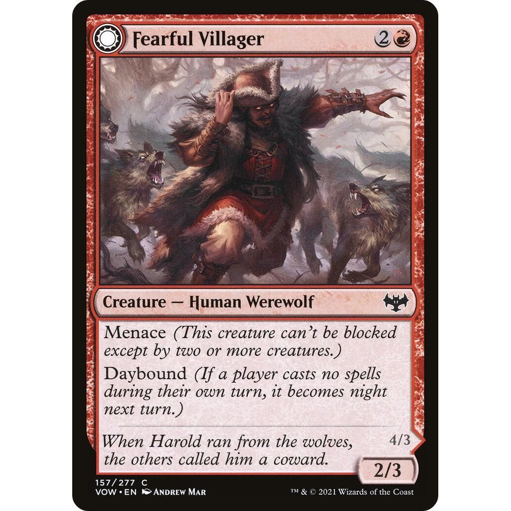 Image for Fearful Villager (157) (VOW) - Magic: The Gathering