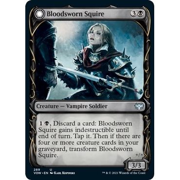 Image for Bloodsworn Squire (Showcase) (289) (VOW) - Magic: The Gathering