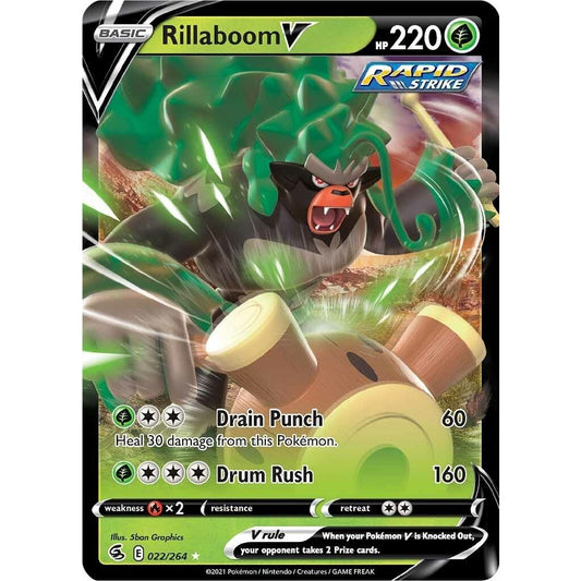 Image for Rillaboom V (022/264) (SWSH08) - Pokemon