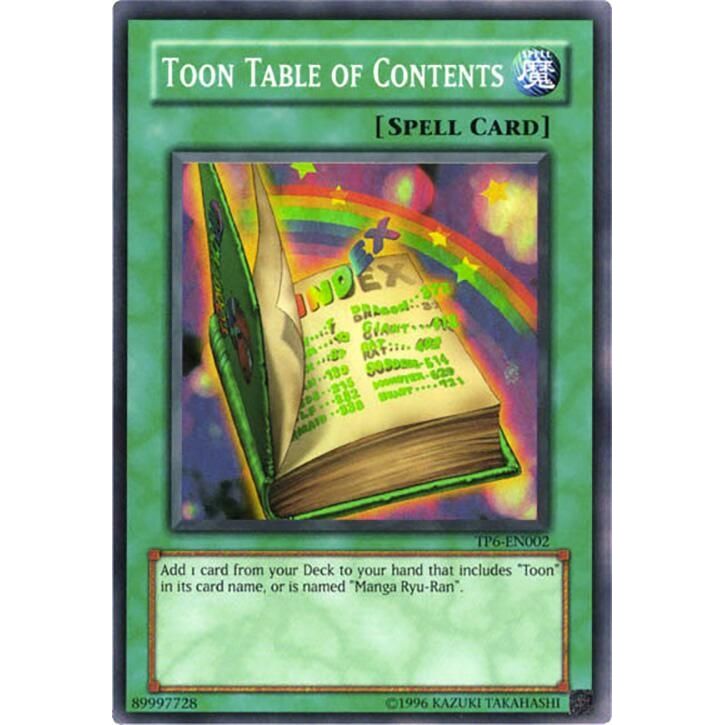 Image for Toon Table of Contents (TP6-EN002) (TP6) - YuGiOh