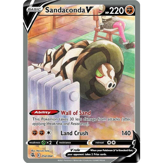 Image for Sandaconda V (Alternate Full Art) (252/264) (SWSH08) - Pokemon