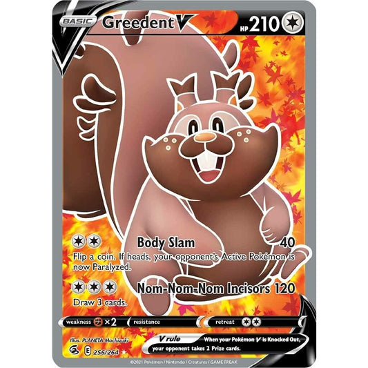 Image for Greedent V (Full Art) (256/264) (SWSH08) - Pokemon
