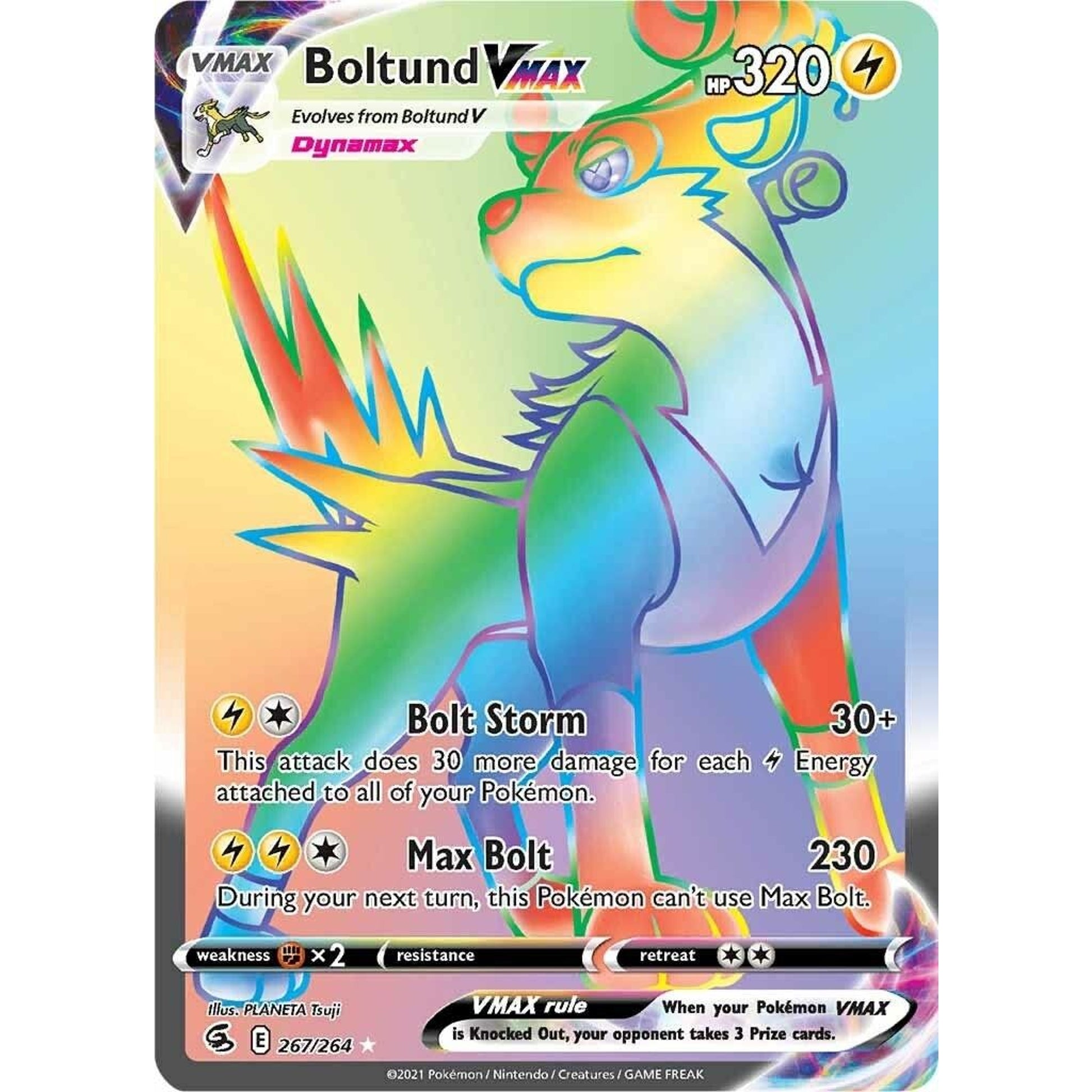 Image for Boltund VMAX (Secret) (267/264) (SWSH08) - Pokemon