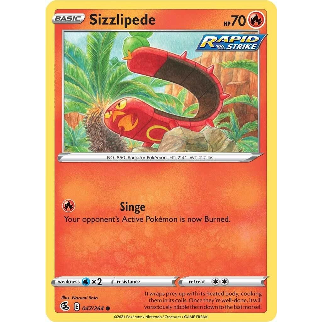 Image for Sizzlipede (47) (047/264) (SWSH08) - Pokemon