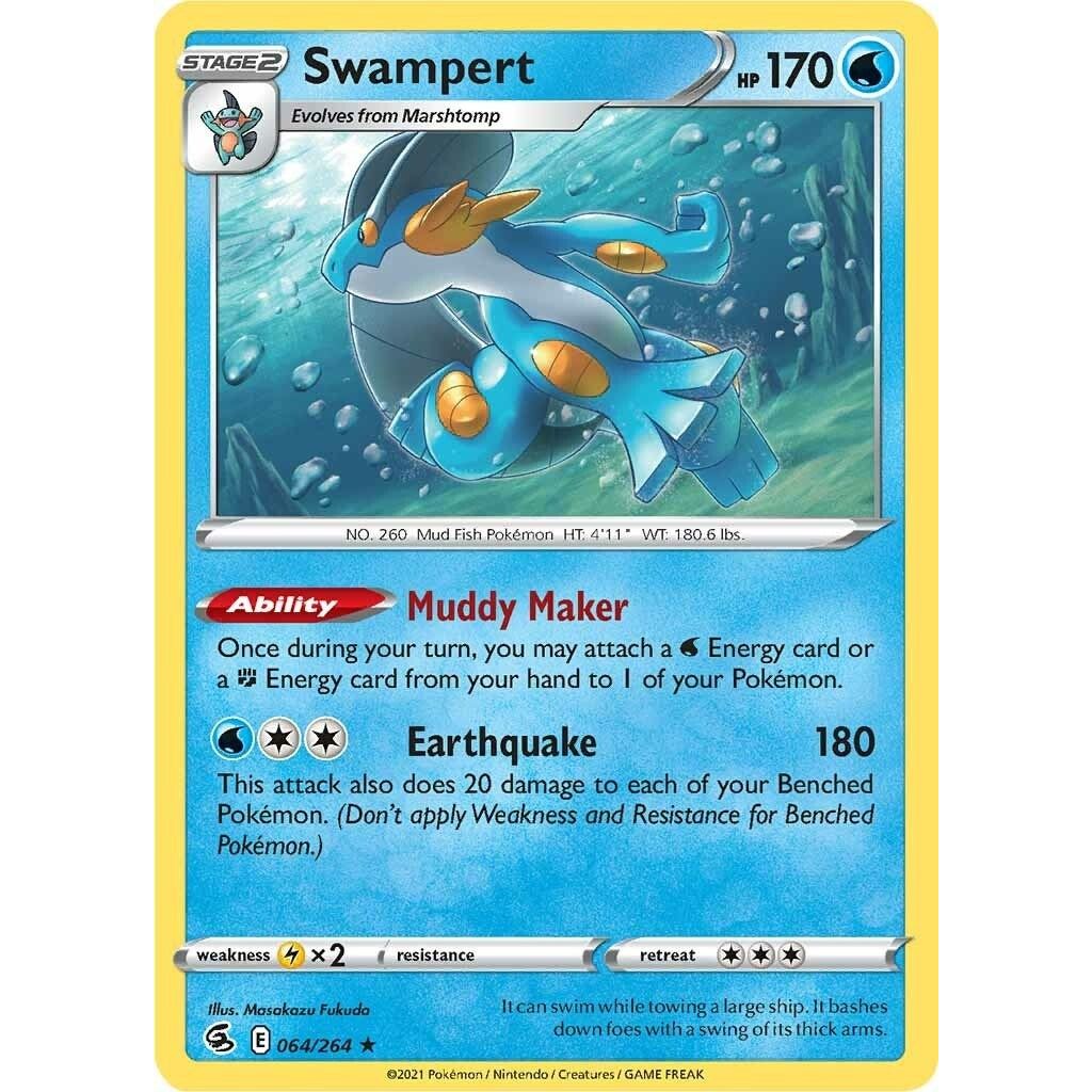 Image for Swampert (064/264) (SWSH08) - Pokemon
