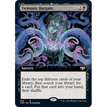 Image for Demonic Bargain (Extended Art) (368) (VOW) - Magic: The Gathering