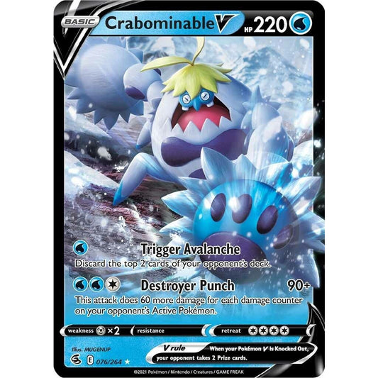 Image for Crabominable V (076/264) (SWSH08) - Pokemon