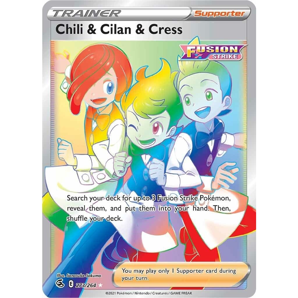 Image for Chili & Cilan & Cress (Secret) (273/264) (SWSH08) - Pokemon