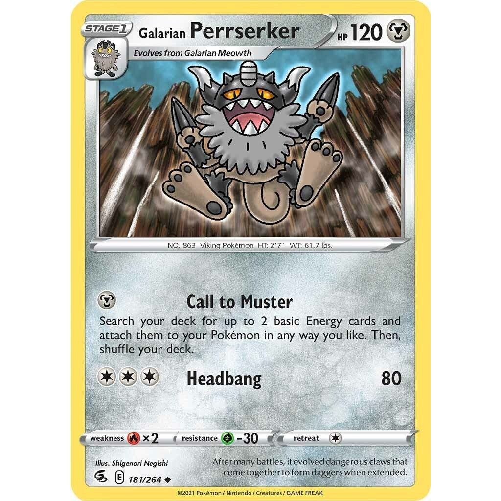 Image for Galarian Perrserker (181/264) (SWSH08) - Pokemon