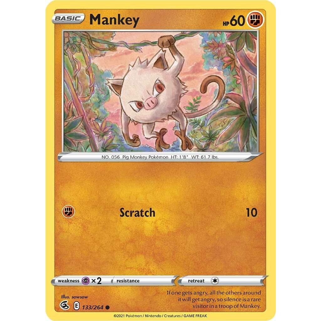 Image for Mankey (133/264) (SWSH08) - Pokemon