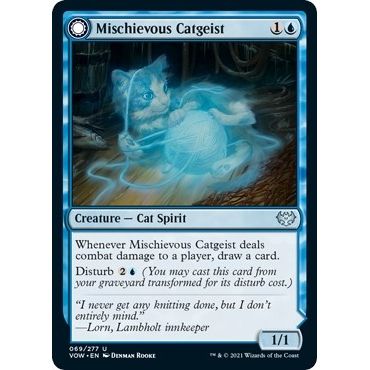 Image for Mischievous Catgeist (69) (VOW) - Magic: The Gathering