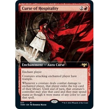 Image for Curse of Hospitality (Extended Art) (377) (VOW) - Magic: The Gathering