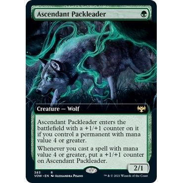 Image for Ascendant Packleader (Extended Art) (383) (VOW) - Magic: The Gathering