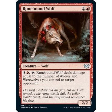 Image for Runebound Wolf (176) (VOW) - Magic: The Gathering
