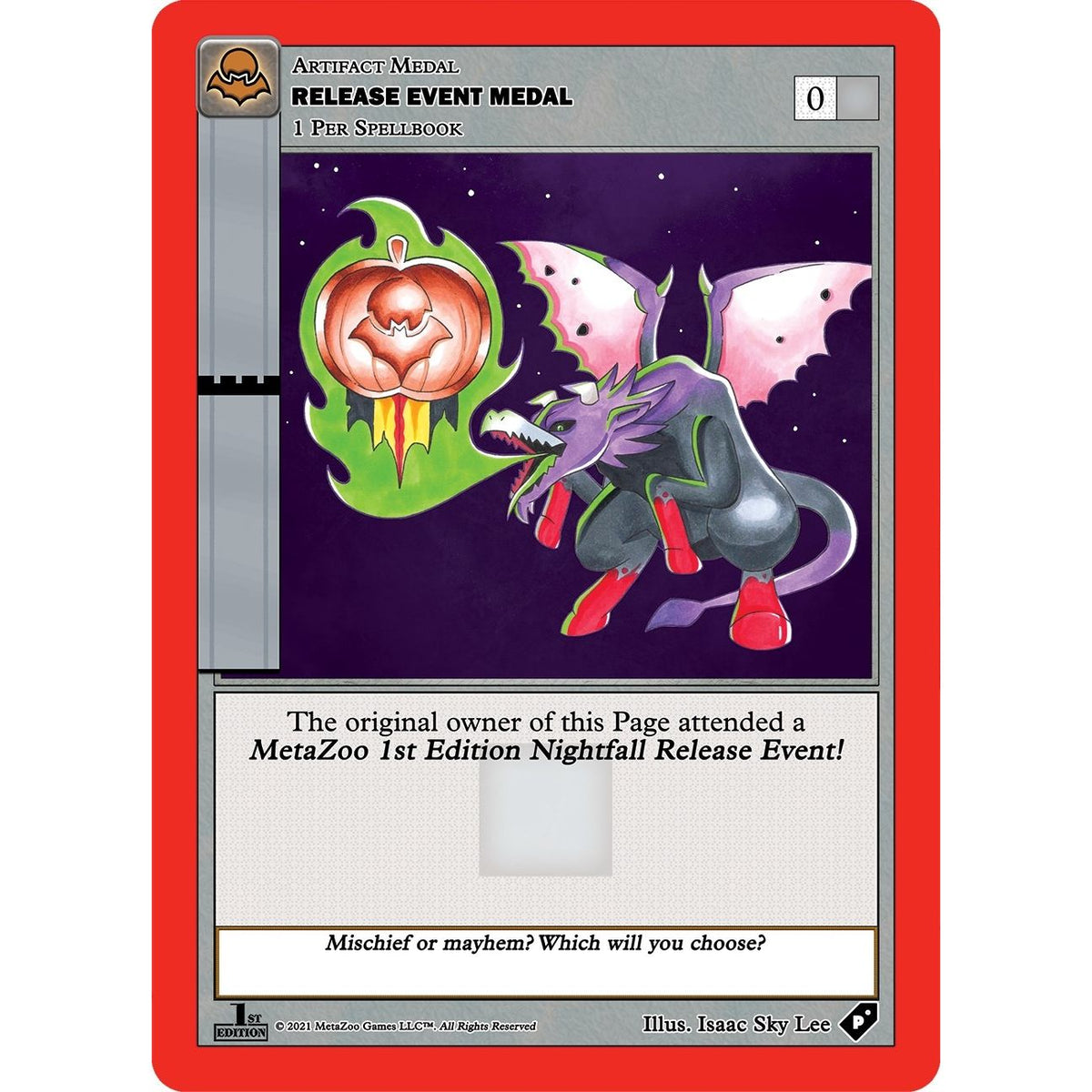 Image for Release Event Medal (Nightfall) (MEDALS) - MetaZoo