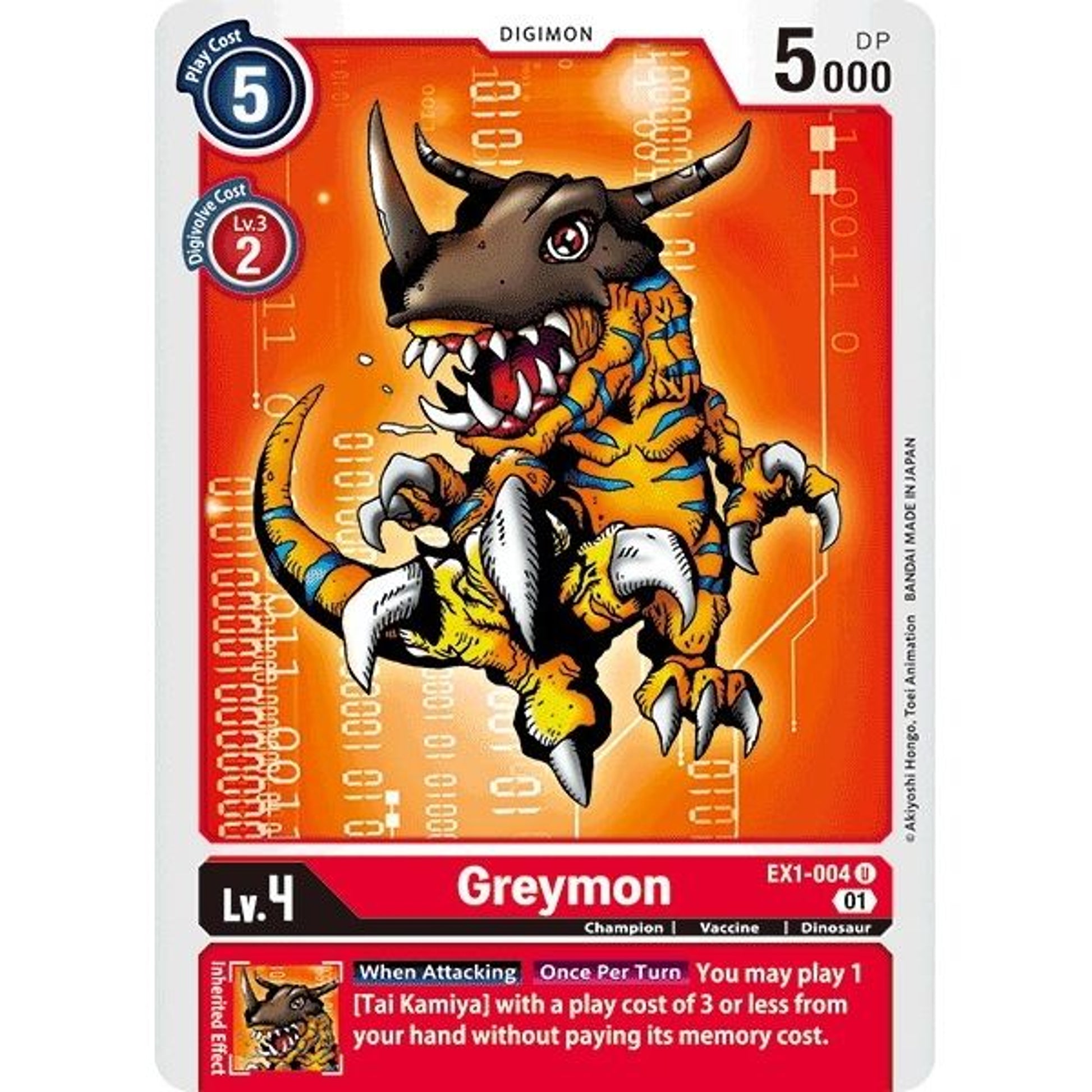 Image for Greymon (EX1-004 U) (EX01) - Digimon Card Game